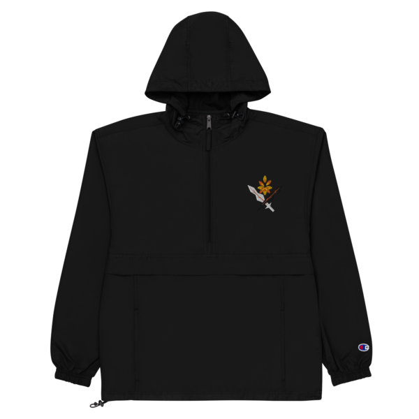 Floral Swords Logo Windbreaker Hoodie - Image 2